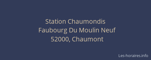 Station Chaumondis