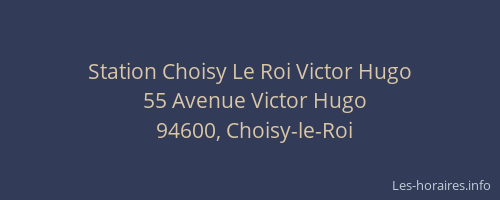Station Choisy Le Roi Victor Hugo