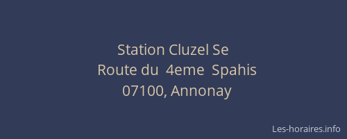 Station Cluzel Se