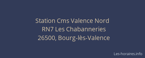 Station Cms Valence Nord