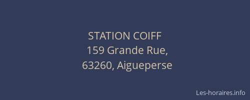 STATION COIFF