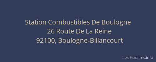 Station Combustibles De Boulogne