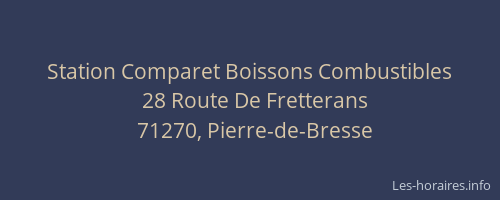 Station Comparet Boissons Combustibles