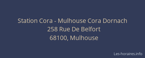 Station Cora - Mulhouse Cora Dornach