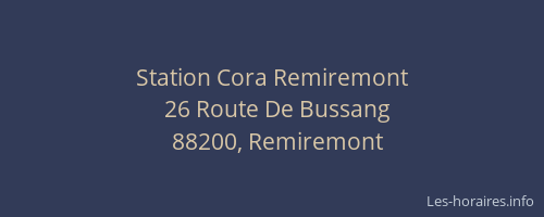 Station Cora Remiremont