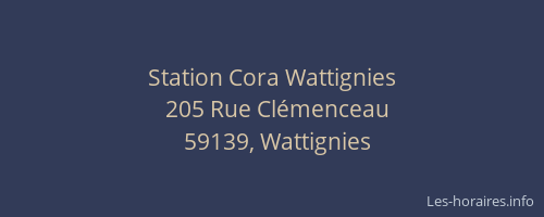 Station Cora Wattignies