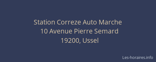 Station Correze Auto Marche