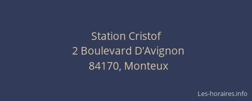 Station Cristof