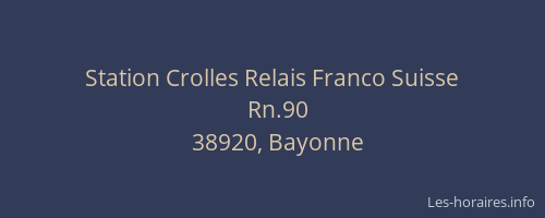 Station Crolles Relais Franco Suisse
