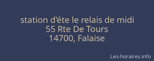 station d'éte le relais de midi