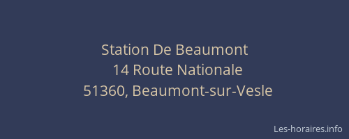 Station De Beaumont
