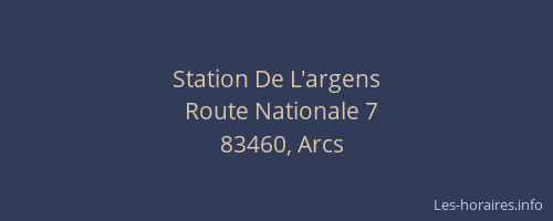Station De L'argens