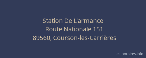 Station De L'armance