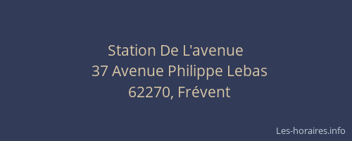 Station De L'avenue