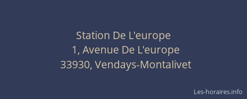 Station De L'europe