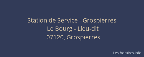 Station de Service - Grospierres