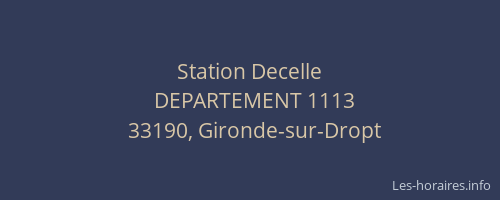 Station Decelle