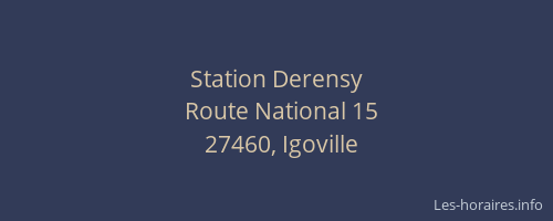 Station Derensy