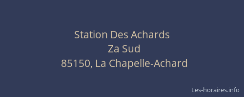 Station Des Achards