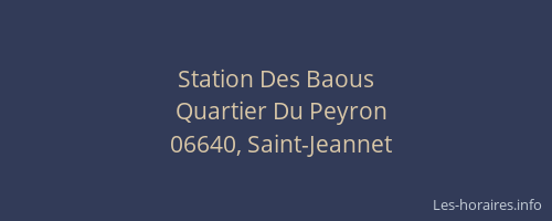 Station Des Baous