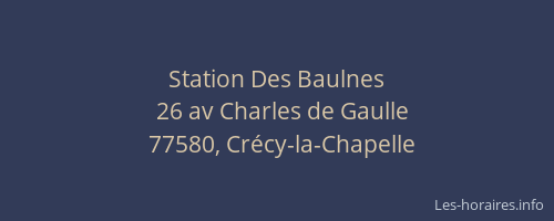 Station Des Baulnes