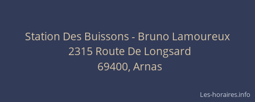Station Des Buissons - Bruno Lamoureux