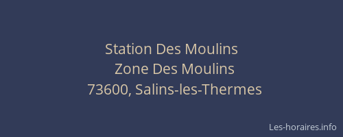 Station Des Moulins