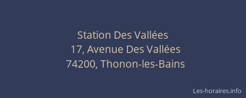 Station Des Vallées