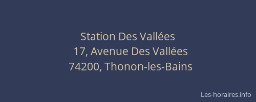 Station Des Vall&eacute;es