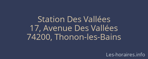 Station Des Vallées