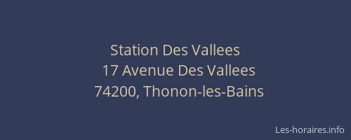 Station Des Vallees