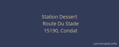 Station Dessert