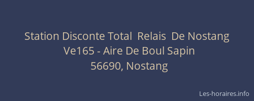 Station Disconte Total  Relais  De Nostang