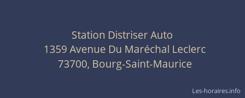 Station Distriser Auto