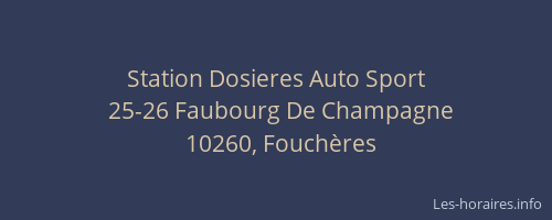 Station Dosieres Auto Sport