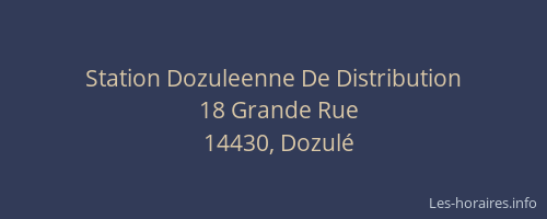 Station Dozuleenne De Distribution