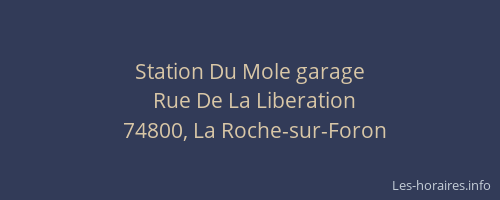 Station Du Mole garage