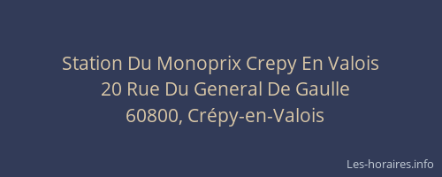 Station Du Monoprix Crepy En Valois