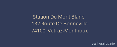 Station Du Mont Blanc