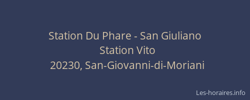 Station Du Phare - San Giuliano