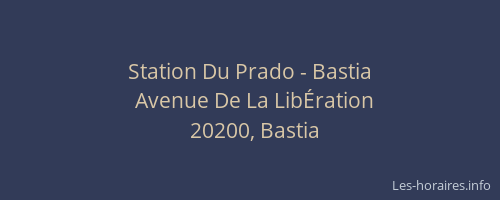 Station Du Prado - Bastia