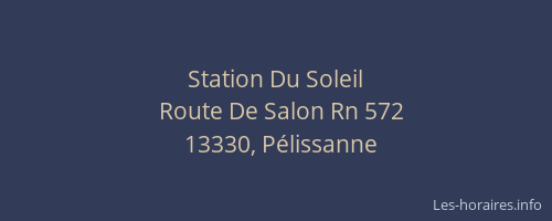 Station Du Soleil