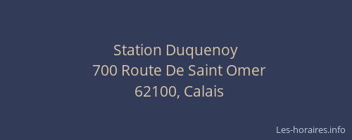 Station Duquenoy
