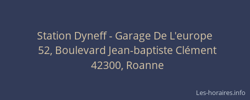 Station Dyneff - Garage De L'europe