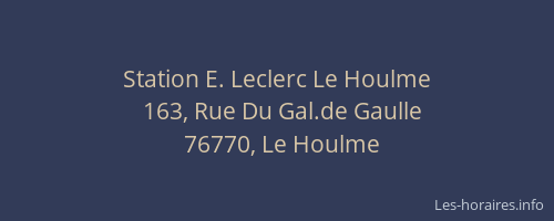 Station E. Leclerc Le Houlme