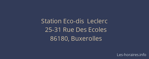 Station Eco-dis  Leclerc