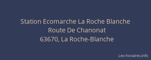 Station Ecomarche La Roche Blanche