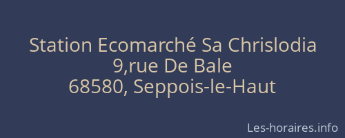 Station Ecomarché Sa Chrislodia