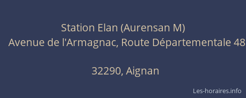 Station Elan (Aurensan M)