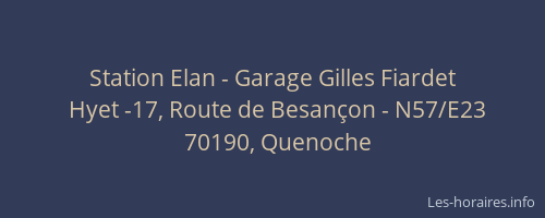 Station Elan - Garage Gilles Fiardet